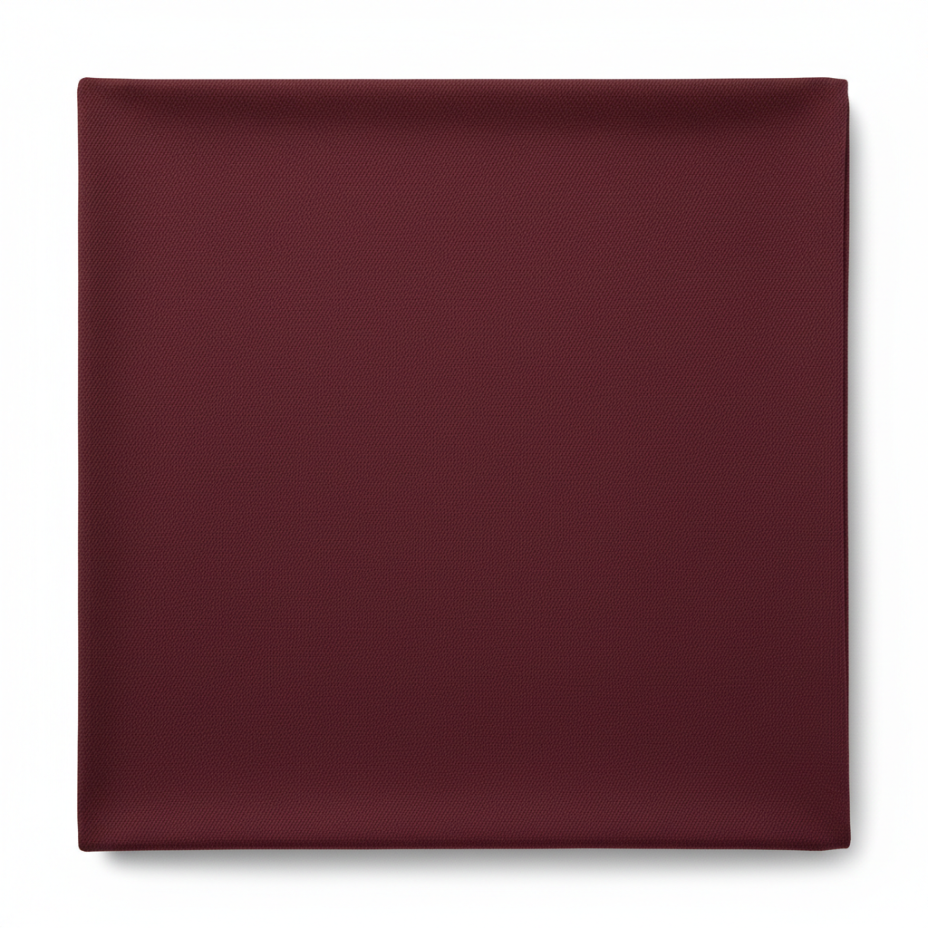 Burgundy jam cotton fabric laid completely flat showing full piece and ribbed twill texture