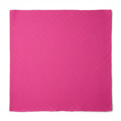 Hot pink jam cotton fabric laid completely flat showing full piece and ribbed twill texture