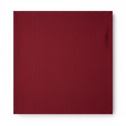 Carmine red jam cotton fabric laid completely flat showing full piece and ribbed twill texture