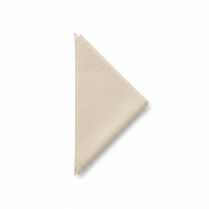 Off white rayon slub lycra fabric diagonal fold hero shot showing drape and stretch