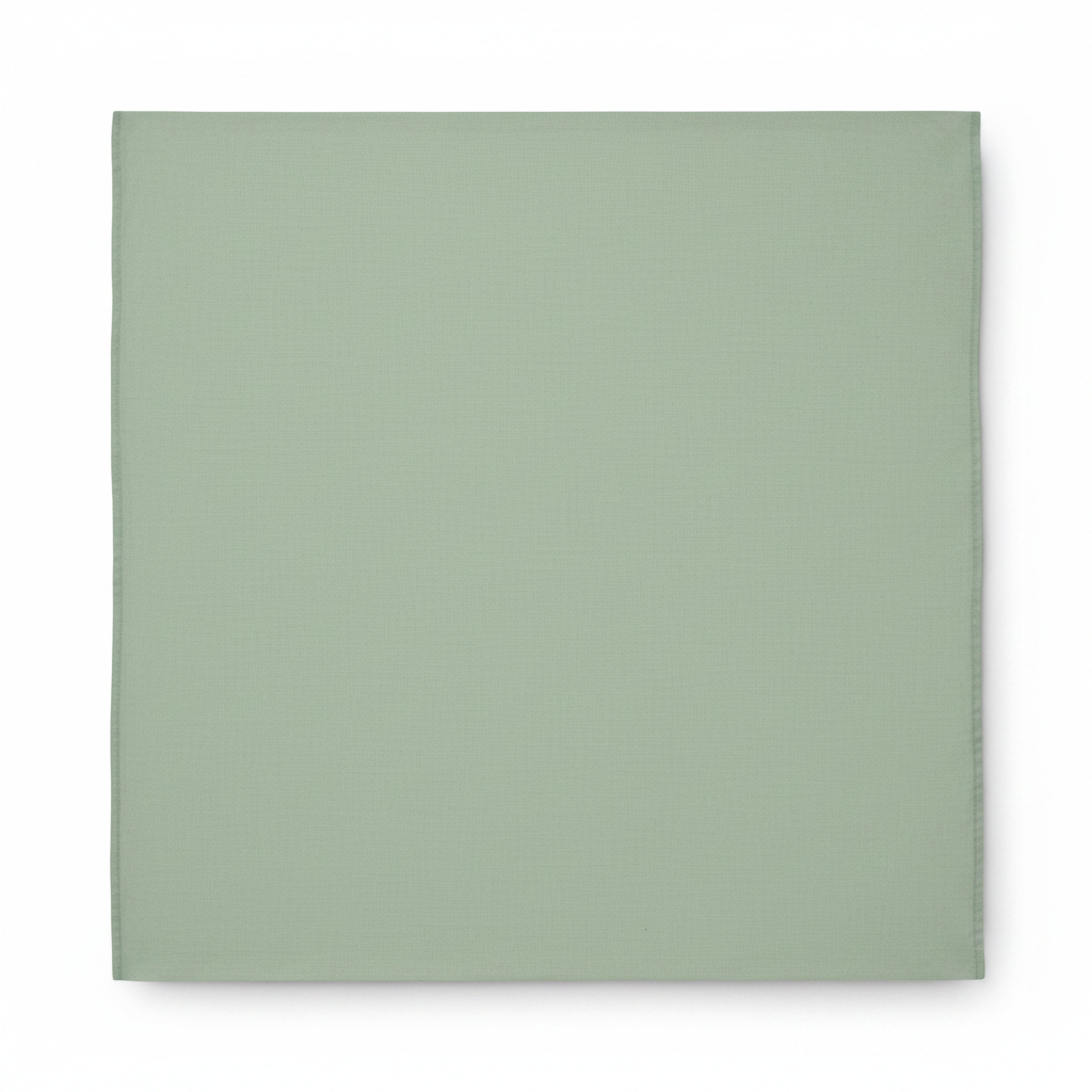 Pistachio green cotton poplin lycra fabric flat lay showing smooth fine weave texture