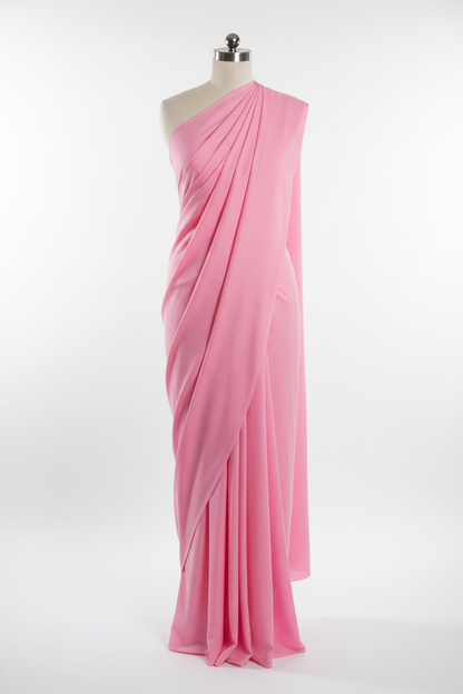 Baby Pink Cotton Cambric Fabric draped on mannequin showing fabric flow and soft drape