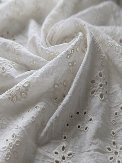 Kora floral embroidered fabric