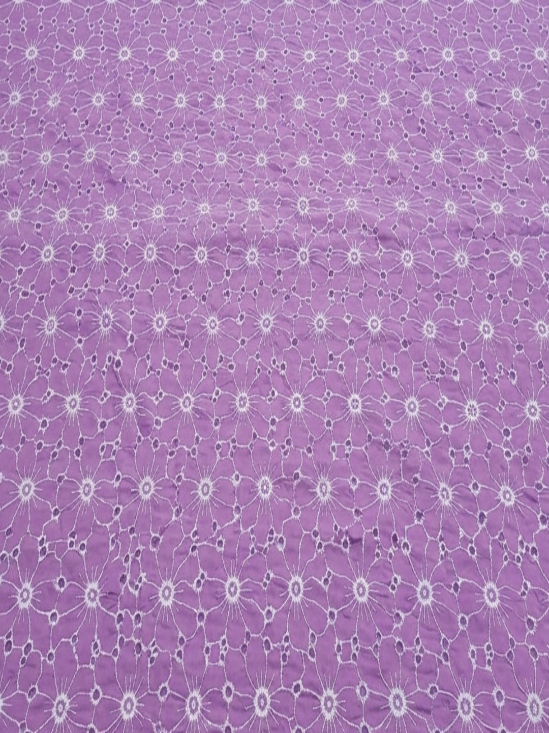 Daisy Web Pattern Onion pink schiffli fabric