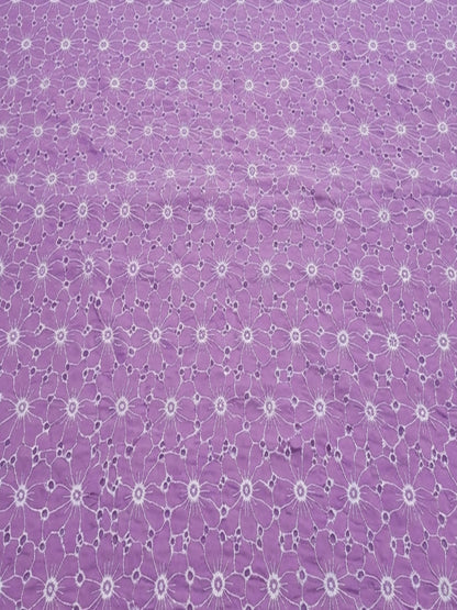 Daisy Web Pattern Onion pink schiffli fabric