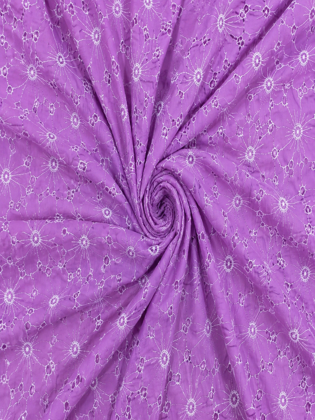 Daisy Web Pattern Onion pink schiffli fabric