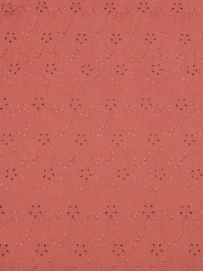 Peach Blossom Cotton Embroidered schiffli fabric