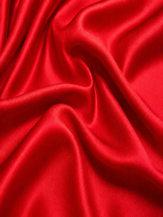 Candy Red Cotton Poplin Lycra Fabric