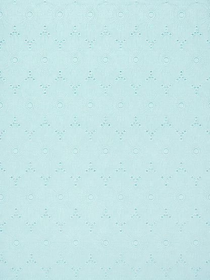sky blue wardrobe pattern schiffli Cotton Fabric