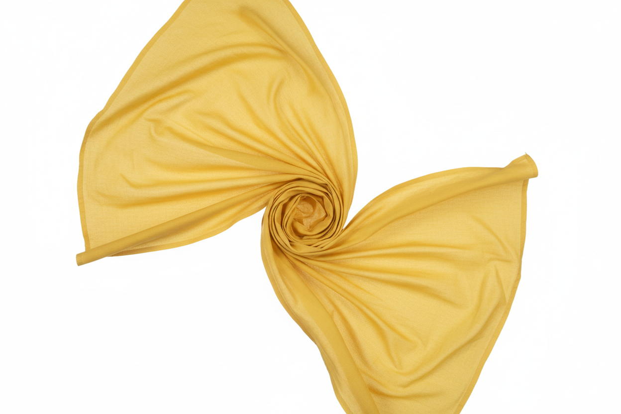 Yellow Cotton Cambric 60x60 – Dynamic Swirl