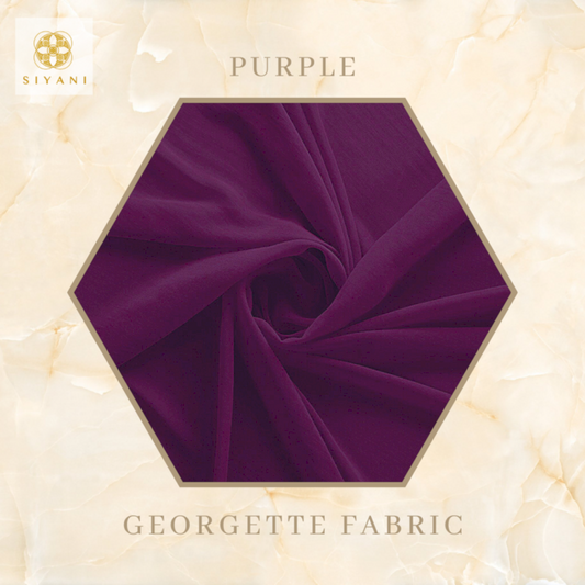 Georgette Fabric Purple Siyani Clothing India