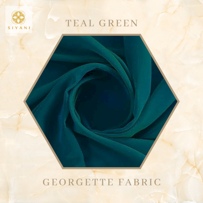 Georgette Fabric Teel Green Siyani Clothing India