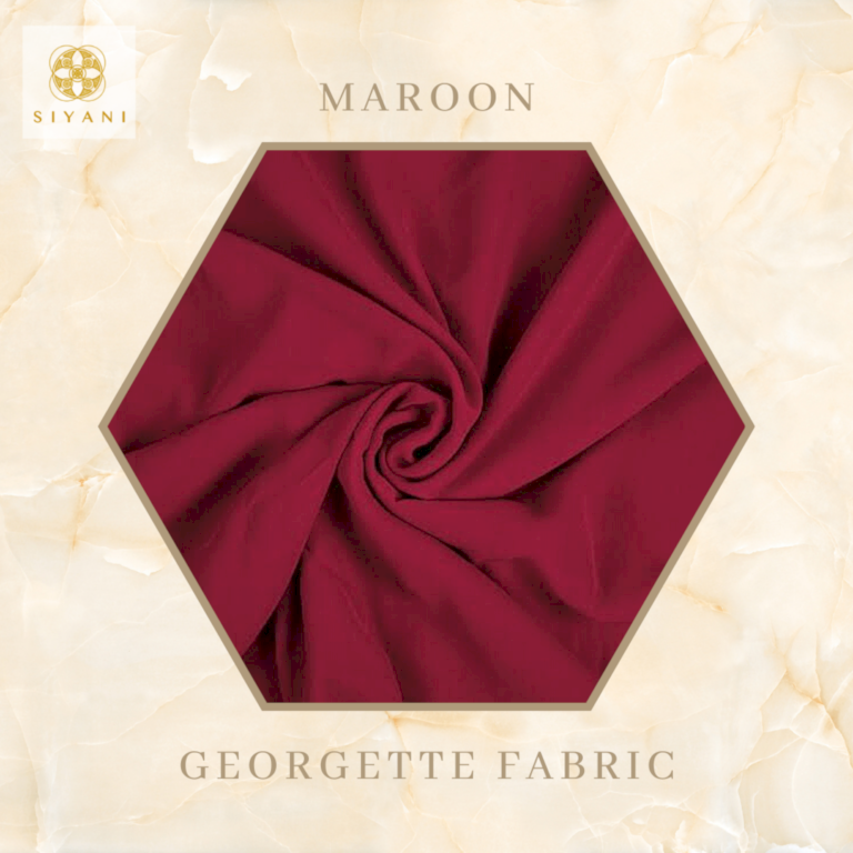 Georgette Fabric Maroon Siyani Clothing India