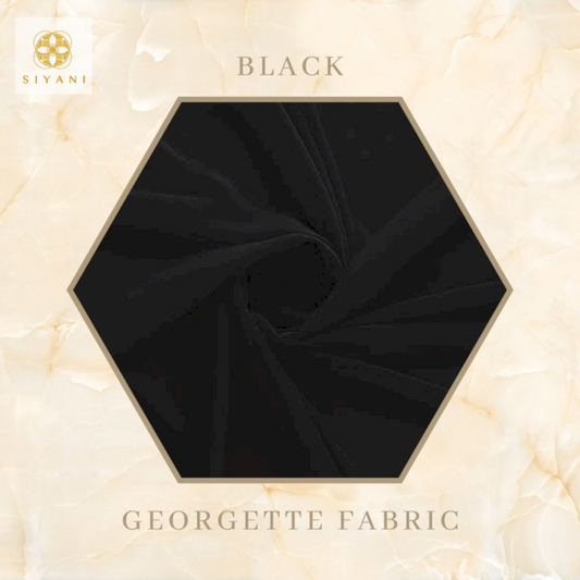 Georgette Fabric Black Siyani Clothing India