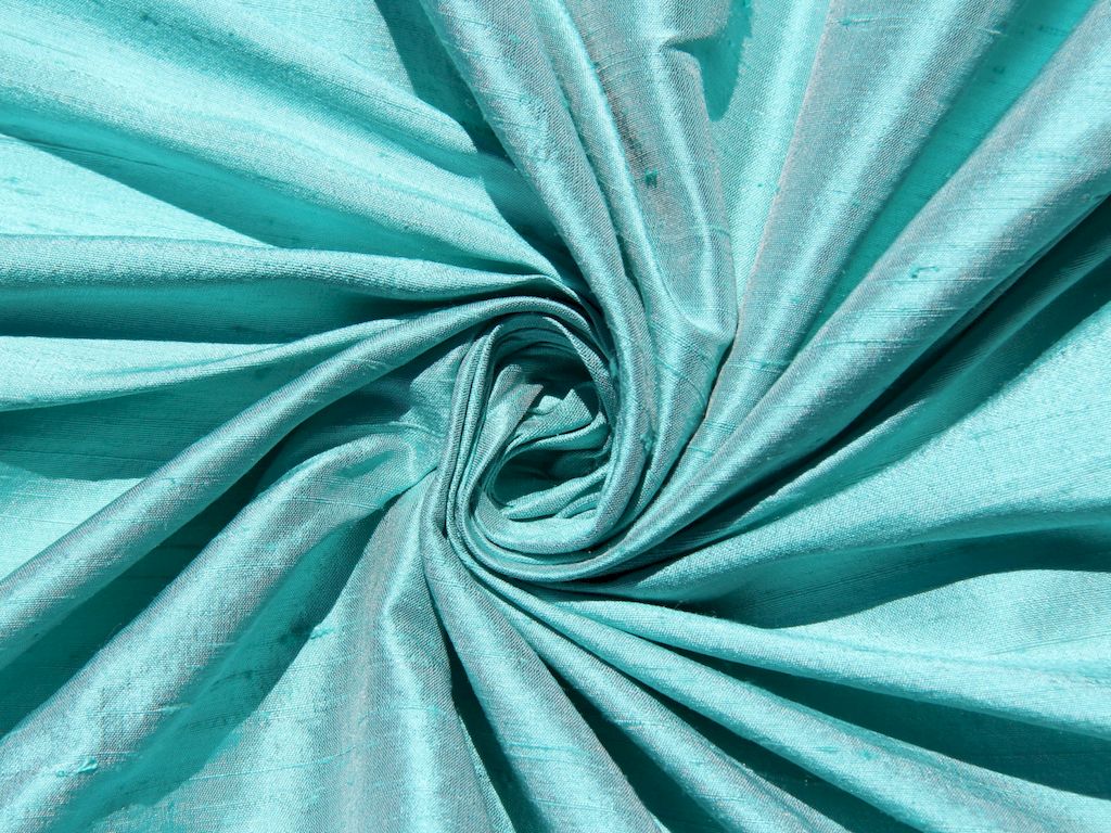 Sky Blue Dupion Silk Fabric Siyani Clothing India