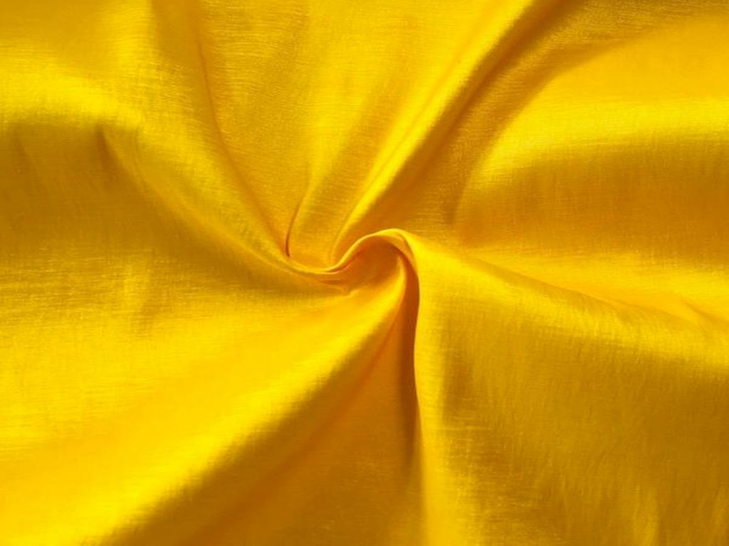 Yellow Dupion Silk Fabric Siyani Clothing India