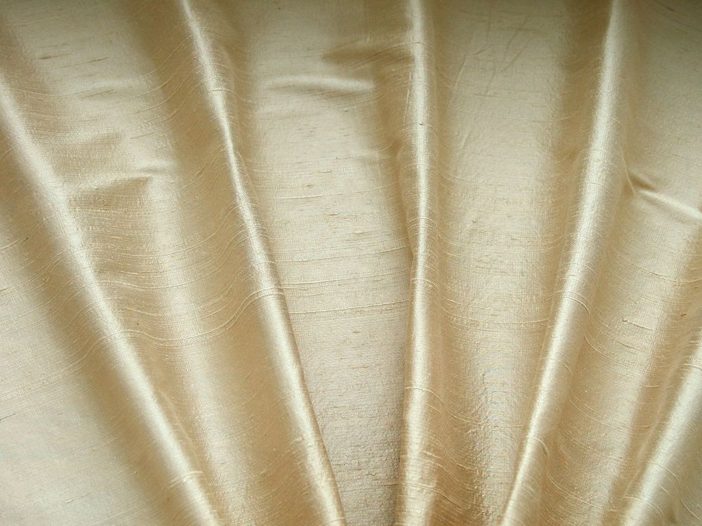 Cream White Dupion Silk Fabric Siyani Clothing India