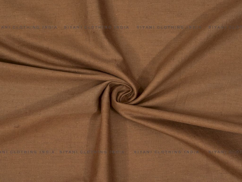 Siyani Brown Cotton Flex Fabric