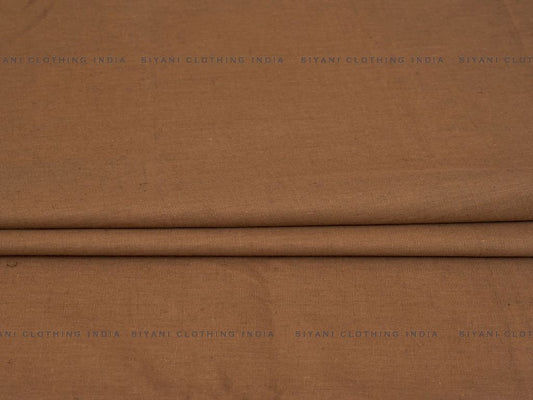 Brown Cotton Flex Fabric - Siyani Clothing India