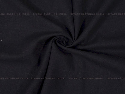 Siyani Black Cotton Flex Fabric