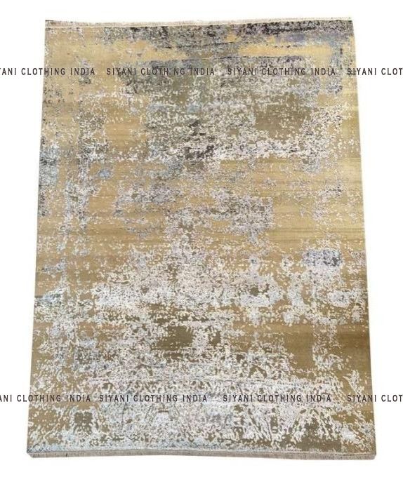 Siyani Brown And Silver Textured Hand Knotted Carpet