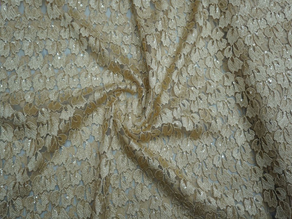 Beige Embroidered Net Fabric Siyani Clothing India