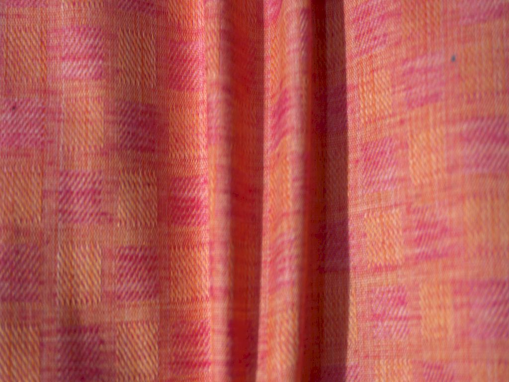 Carrot Red Cotton Jacquard Fabric Siyani Clothing India