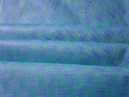 Turquoise Cotton Jacquard Fabric Siyani Clothing India