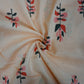 Peach Flower Print Cotton Fabric Siyani Clothing India