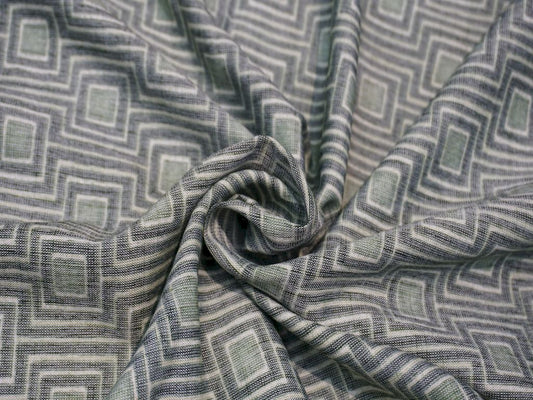 Grey Abstract Print Rayon Fabric Siyani Clothing India