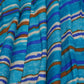Blue Multicolor Stripes Print Rayon Fabric Siyani Clothing India