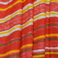 Red Multicolor Stripes Print Rayon Fabric Siyani Clothing India