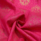 Hot Pink Sprinkle Foil Print Rayon Fabric Siyani Clothing India