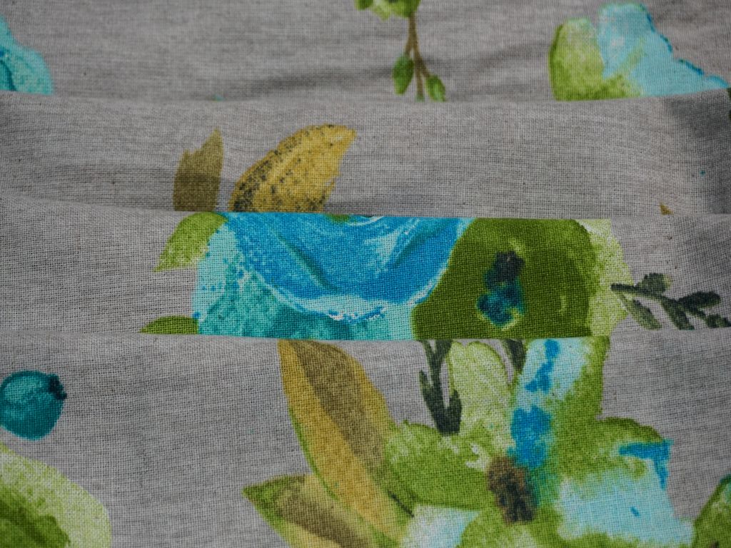Blue And Green Hand Block Print Rayon Fabric Siyani Clothing India