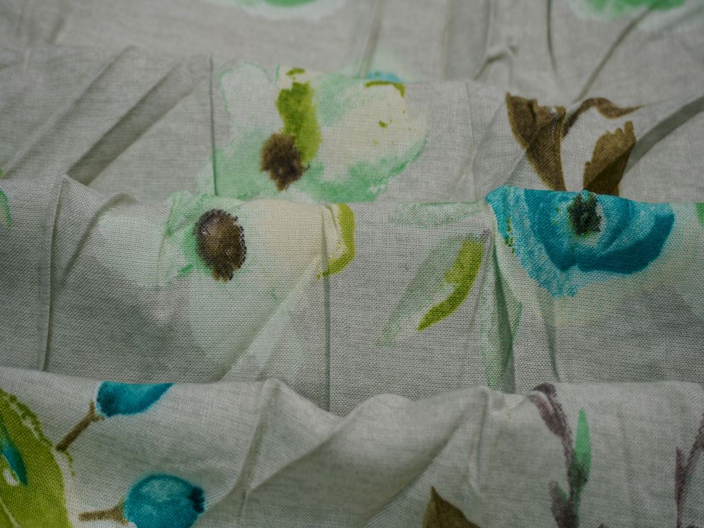 Multicolor Flowers Hand Block Print Rayon Fabric Siyani Clothing India