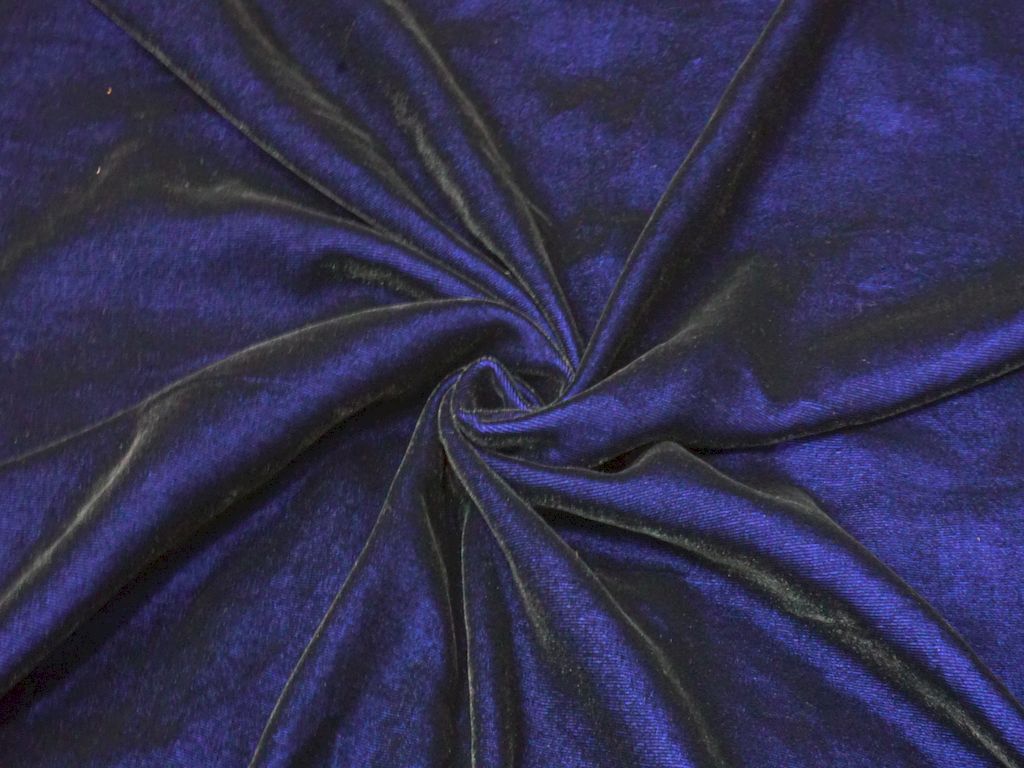 Royal Blue Velvet Fabric Siyani Clothing India