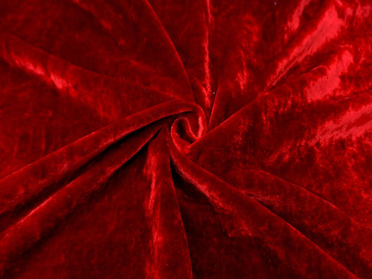 Siyani Red Solid Velvet Fabric