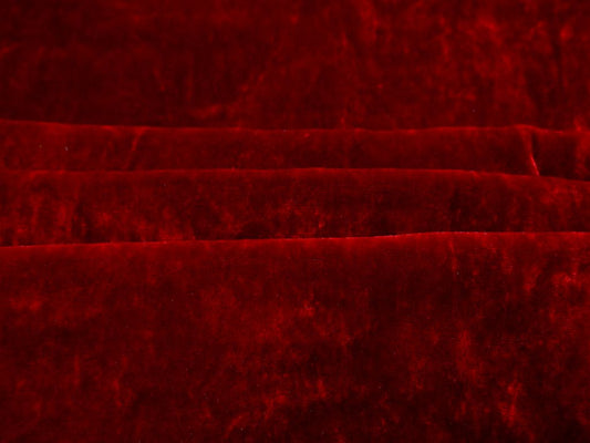 Red Solid Velvet Fabric