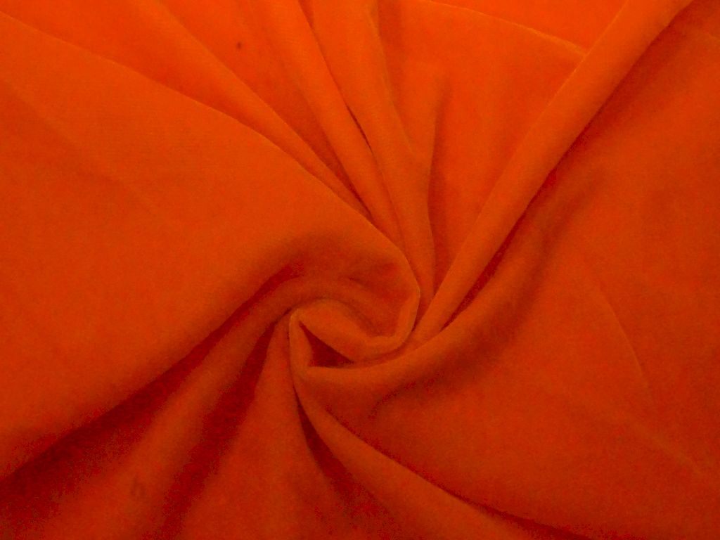 Orange Solid Velvet Fabric Siyani Clothing India