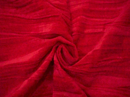 Red Crush Velvet Fabric Siyani Clothing India