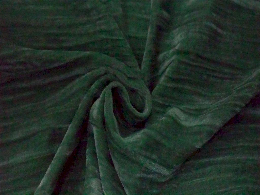 Bottle Green Crush Velvet Fabric Siyani Clothing India