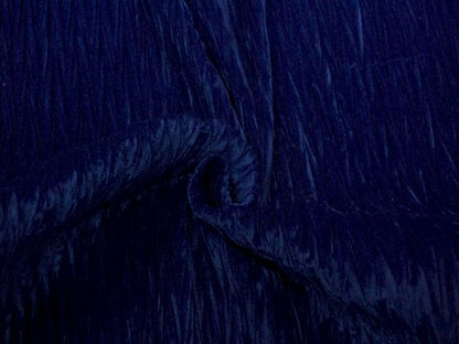 Royal Blue Thick Crush Velvet Fabric Siyani Clothing India