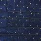 Navy Blue Polka Dots Embroidered Velvet Fabric - Siyani Clothing India