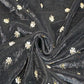 Siyani Black Sequins Boota Floral Embroidered Velvet Fabric
