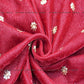 Siyani Burgundy Sequins Boota Floral Embroidered Velvet Fabric