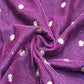 Siyani Purple Sequins Boota Floral Embroidered Velvet Fabric