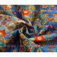 Blue Multicolor Thread Floral Embroidered Silk Fabric Siyani Clothing India