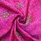 Siyani Magenta Floral And Gota Embroidered Silk Fabric