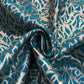 Siyani  Blue Gota Embroidered Silk Fabric