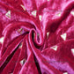 Siyani Hot Pink Triangle Pattern Sequins Embroidered Velvet Fabric